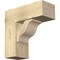 Ekena Millwork Funston Block Rough Sawn Bracket w/ Offset Brace, Douglas Fir, 8"W x 20"D x 20"H BKT0806X20X20FST05RDF - alternate 1